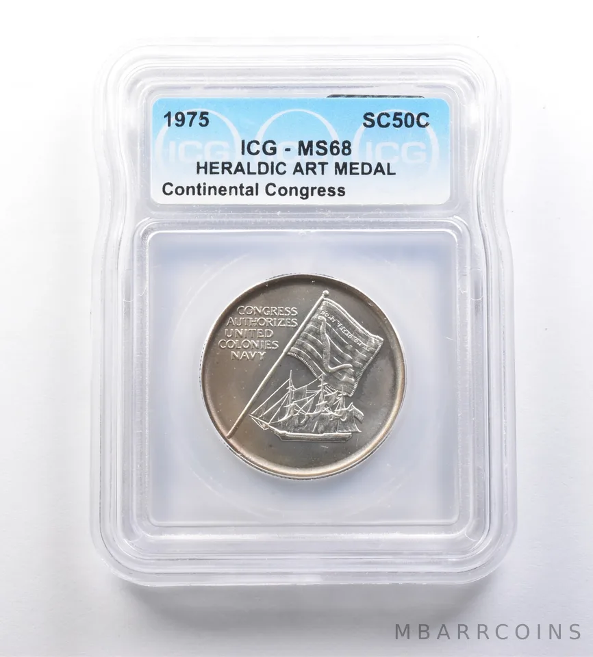 1975 So-Called Half Dollar Continental Congress MS68 ICG *7211