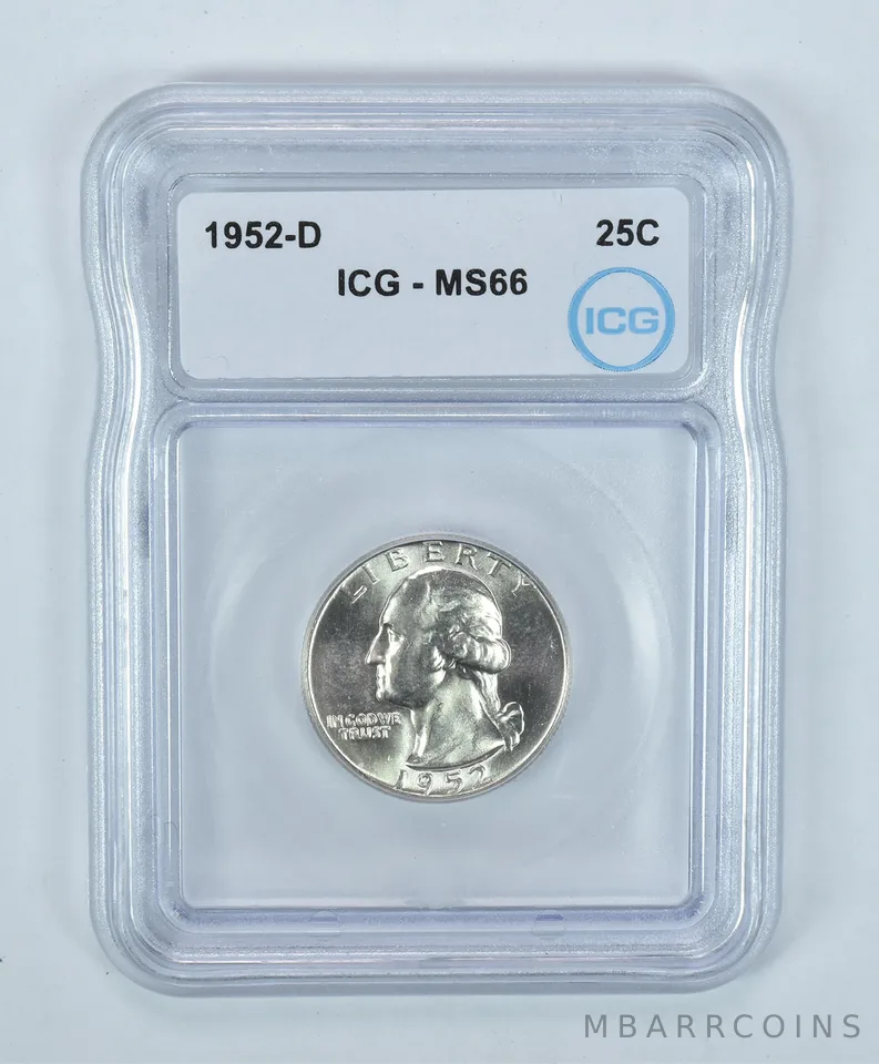 1952-D Washington Quarter MS66 ICG