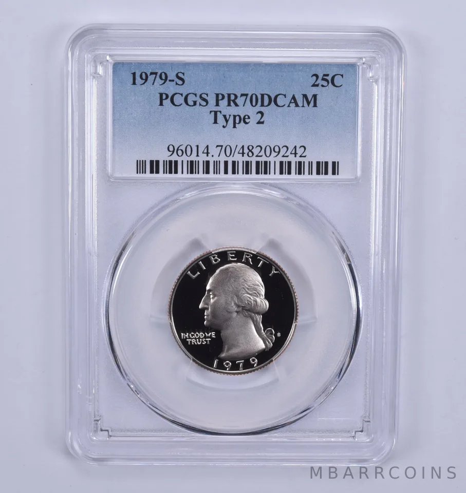 1979-S Washington Quarter Type 2 PR70 DCAM PCGS Blue Label