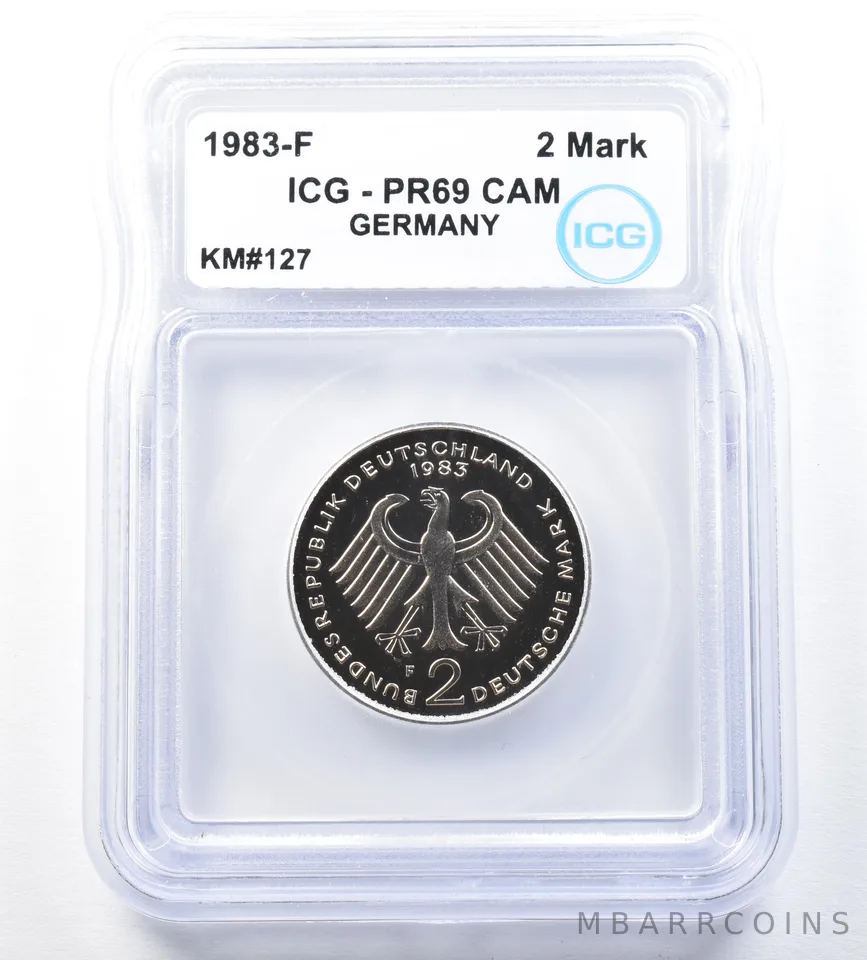 1983 F Germany 2 Mark KM#127 PR69 CAM ICG *8914