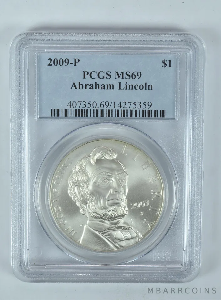 2009-P Abraham Lincoln Commemorative Dollar MS69 PCGS Blue Label