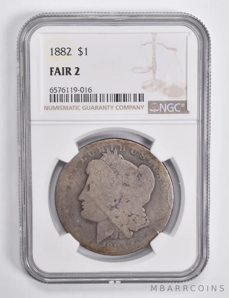 FAIR 2 1882 Morgan Silver Dollar NGC Lowball Low Ball *4642