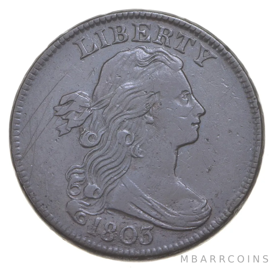 1803 Draped Bust Large Cent - S.257 - Small Date - Large Fraction a5592