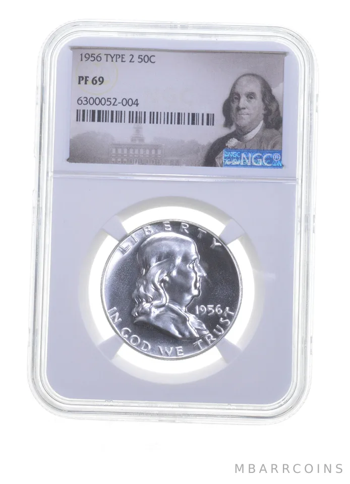 PF69 1956 Franklin Half Dollar - Type 2 - Graded NGC *6162