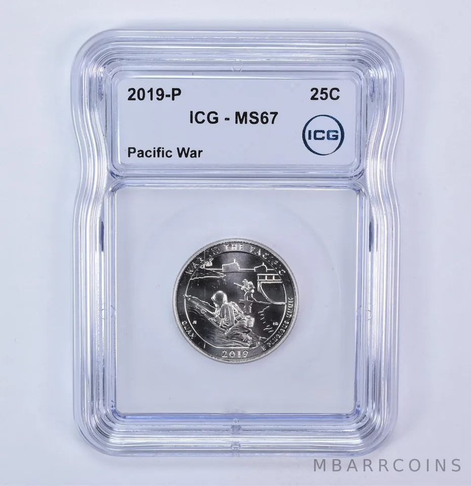 2019-P Washington Quarter ATB Pacific War MS67 ICG