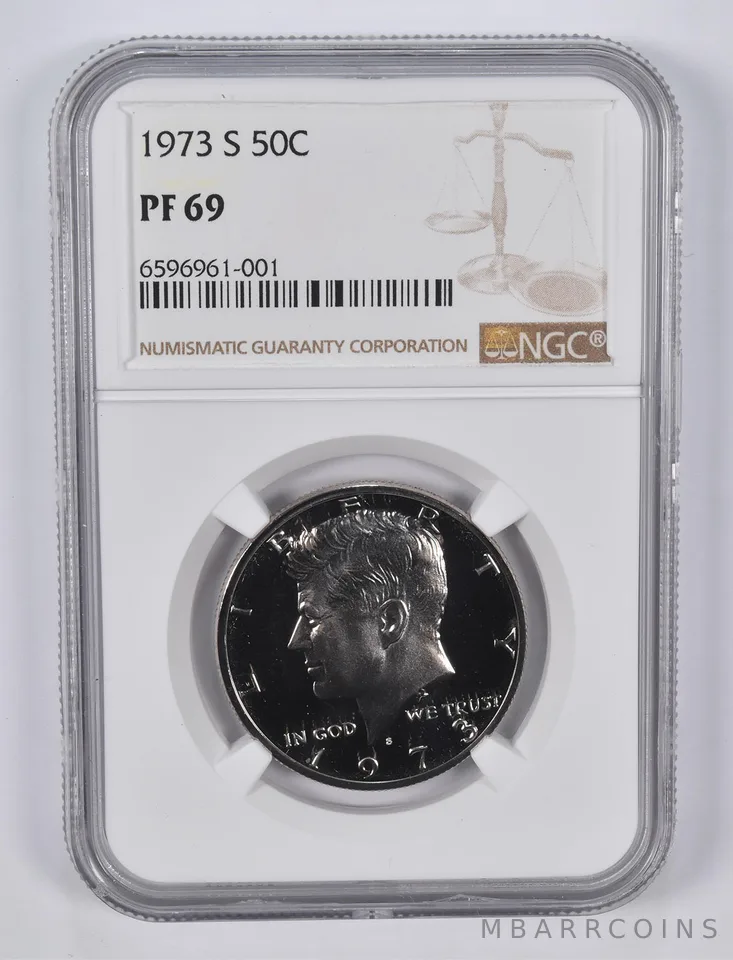 1973-S Kennedy Half Dollar PF69 NGC Brown Lbl