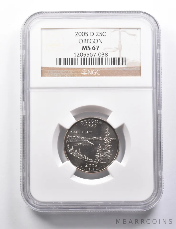 MS67 2005-D Washington State Quarter Oregon NGC *5774