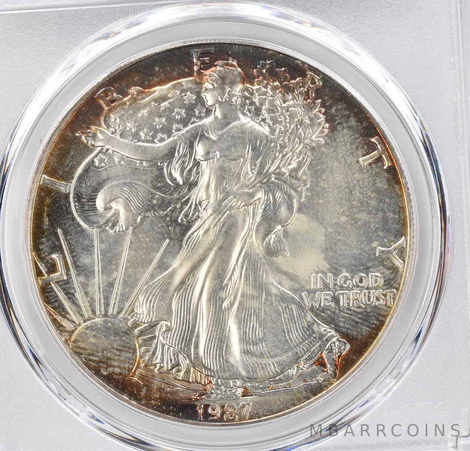 1987 American Silver Eagle MS68 PCGS Beautiful Tone *1181