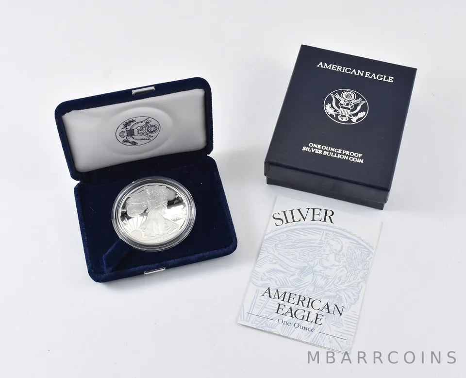 1995-P American Silver Eagle PROOF 1 Oz Silver - Coin & Box & COA