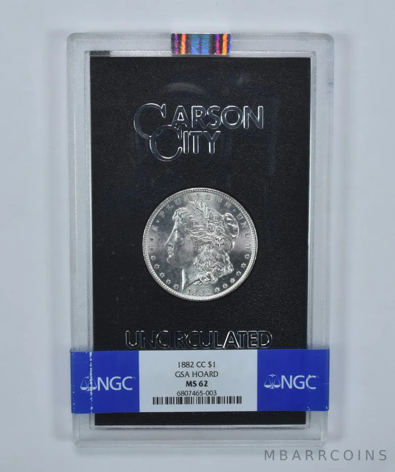 1882-CC Morgan Silver Dollar GSA Hoard MS62 NGC