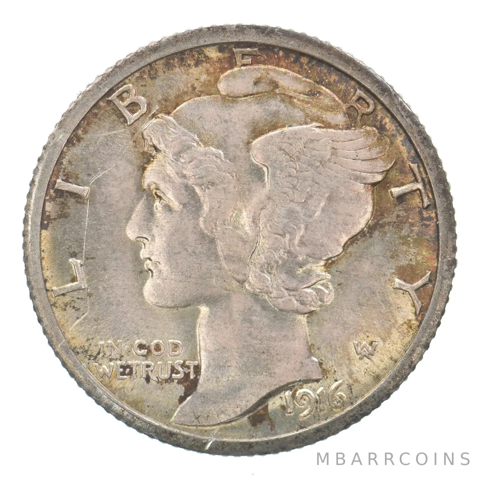 1916-S Mercury Dime Beautiful Tone *6261