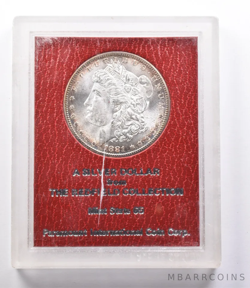 1881-S Morgan Silver Dollar Unc Redfield Collection Paramount *5005