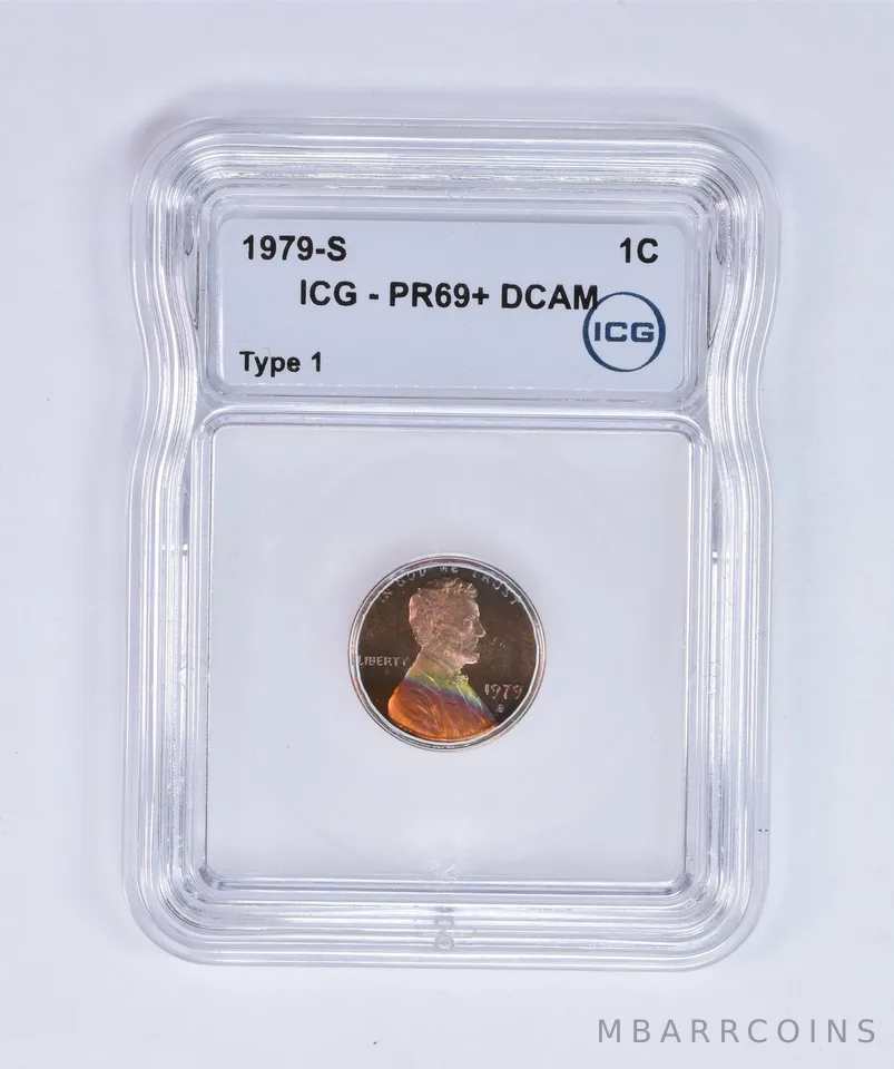 1979-S Lincoln Memorial Cent Type 1 PR69+ DCAM ICG Beautiful Tone a8061