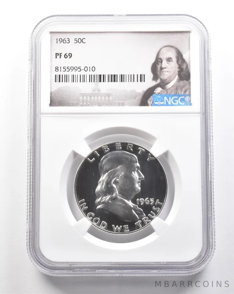 1963 Franklin Half Dollar PF69 NGC PQ Great Contrast *7463