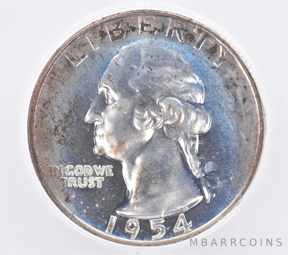 1954 Washington Quarter PR69 ICG Peripheral Tone *2541
