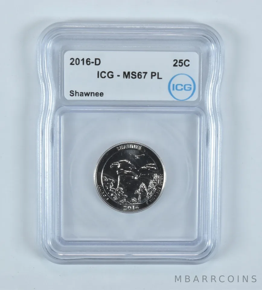 2016-D Washington Quarter ATB Shawnee MS67 PL ICG