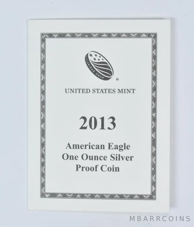 COA 2013-W American Silver Eagle Proof