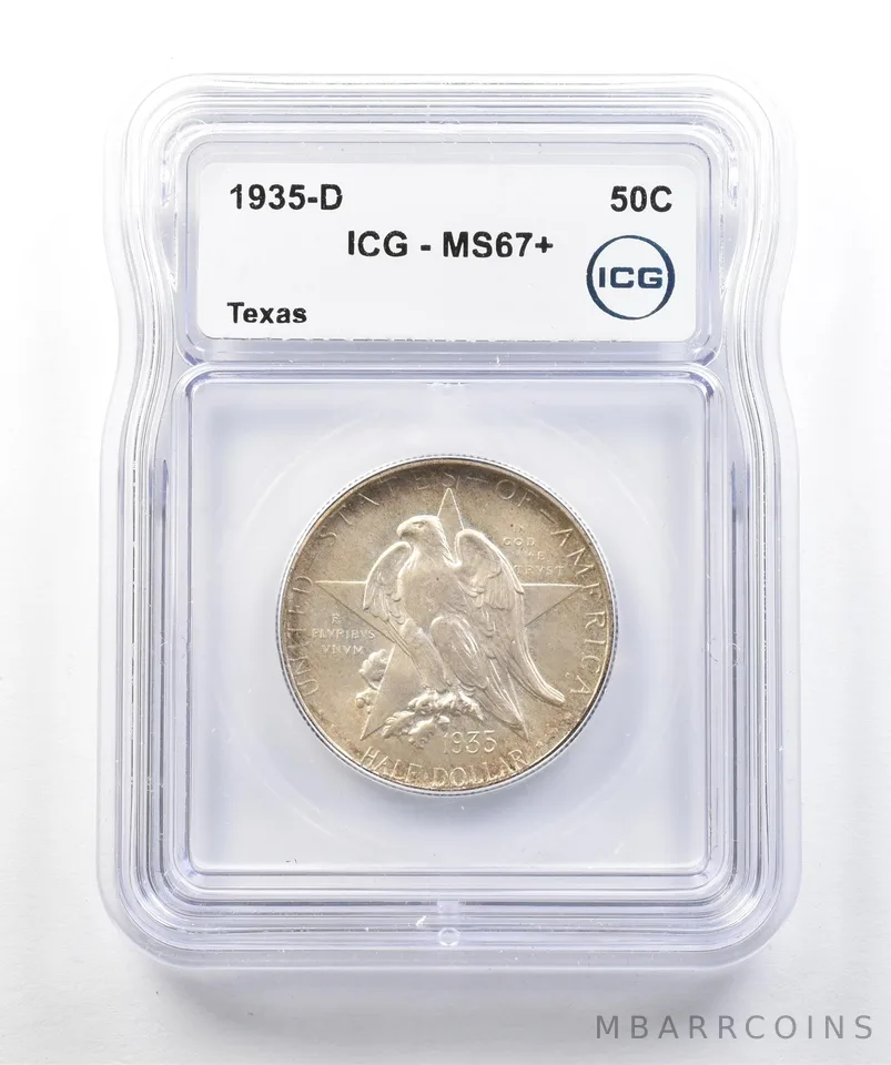 1935-D Texas Commemorative Half Dollar MS67+ ICG a3248