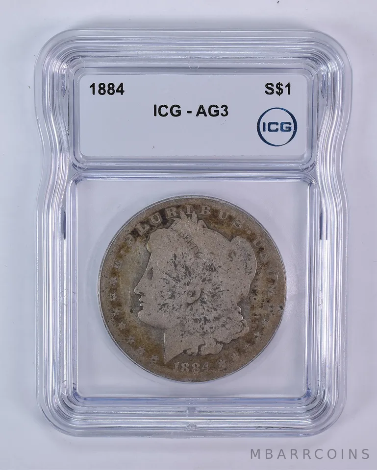 1884 Morgan Silver Dollar AG3 ICG Lowball
