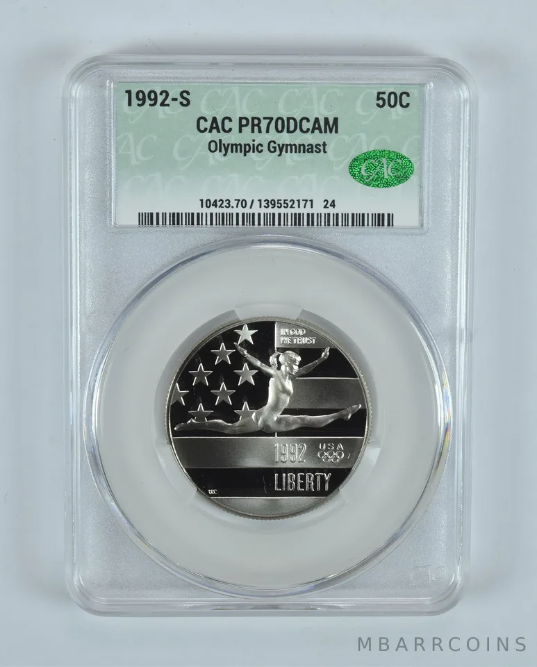 1992-S Olympic Gymnastics Commemorative Half Dollar PR70 DCAM CAC CACg