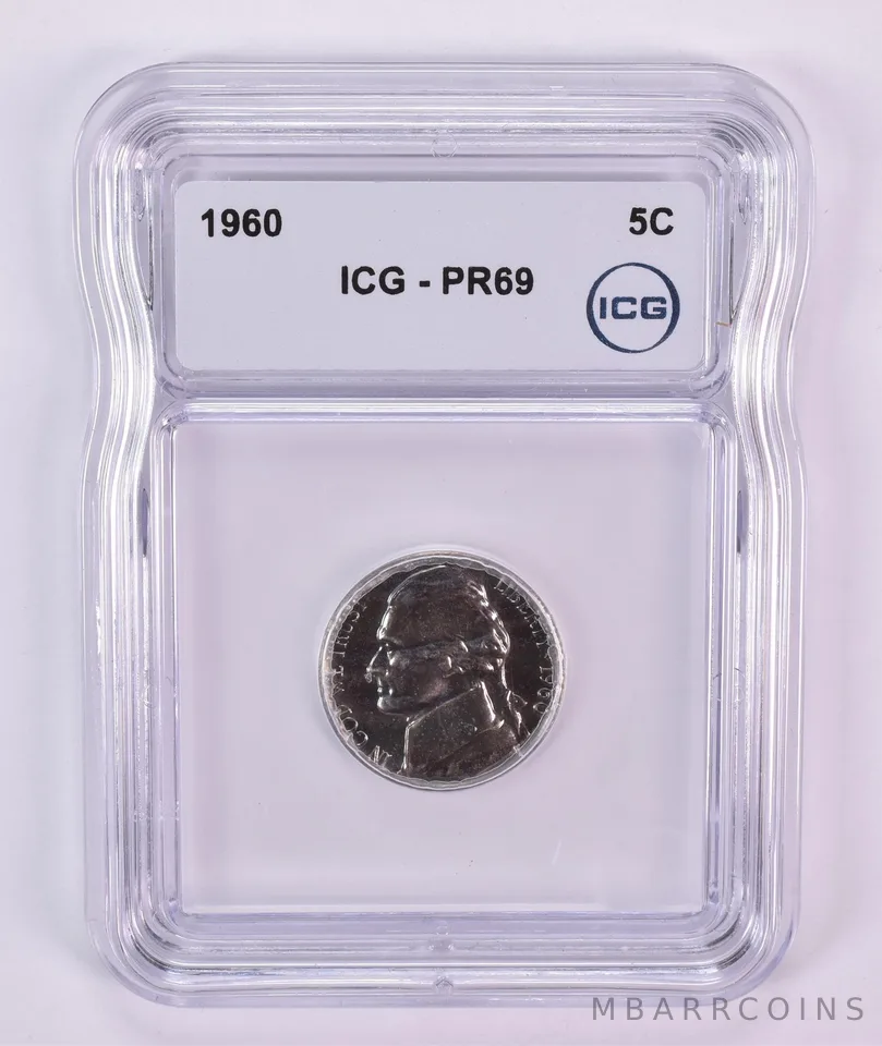 1960 Jefferson Nickel PR69 ICG