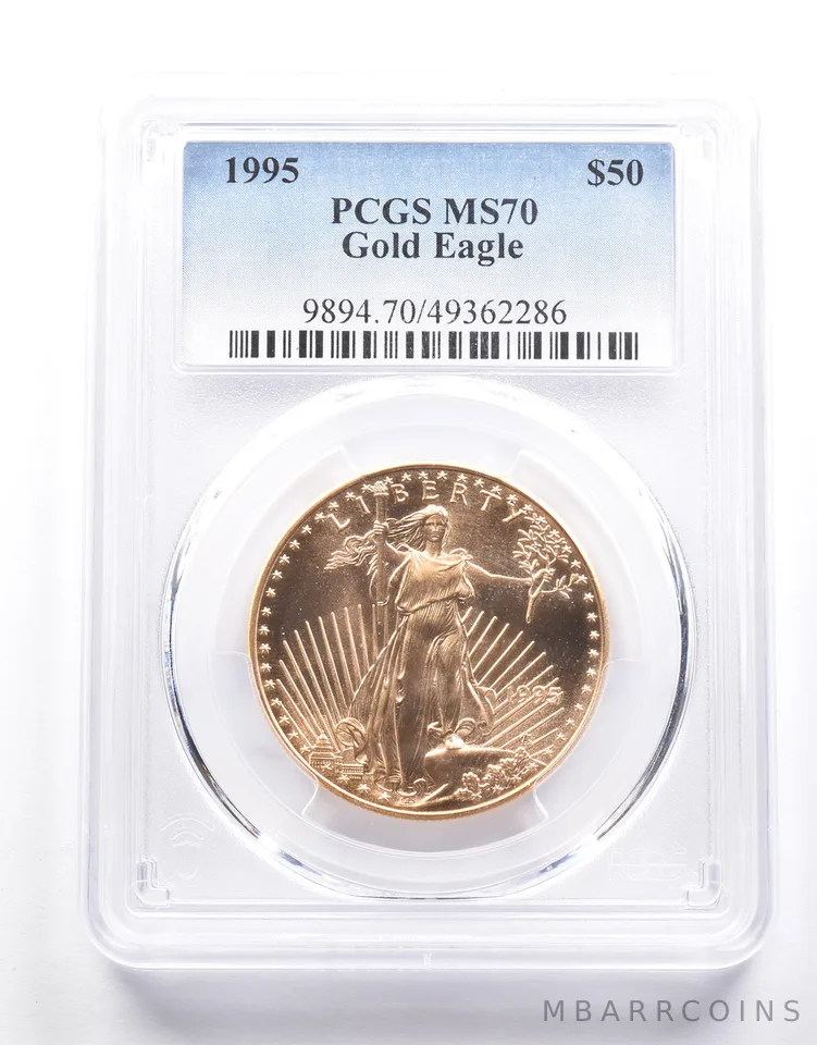 1995 $50 American Gold Eagle 1 Oz Gold MS70 PCGS