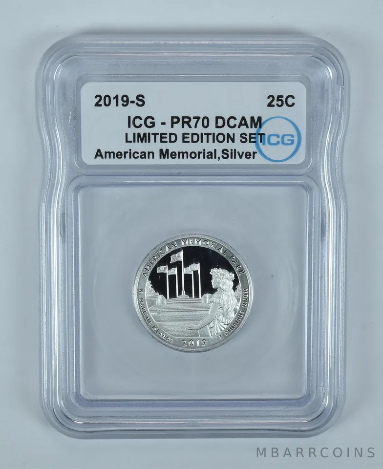 2019-S Washington Quarter ATB American Memorial Limited Edition PR70 DCAM ICG