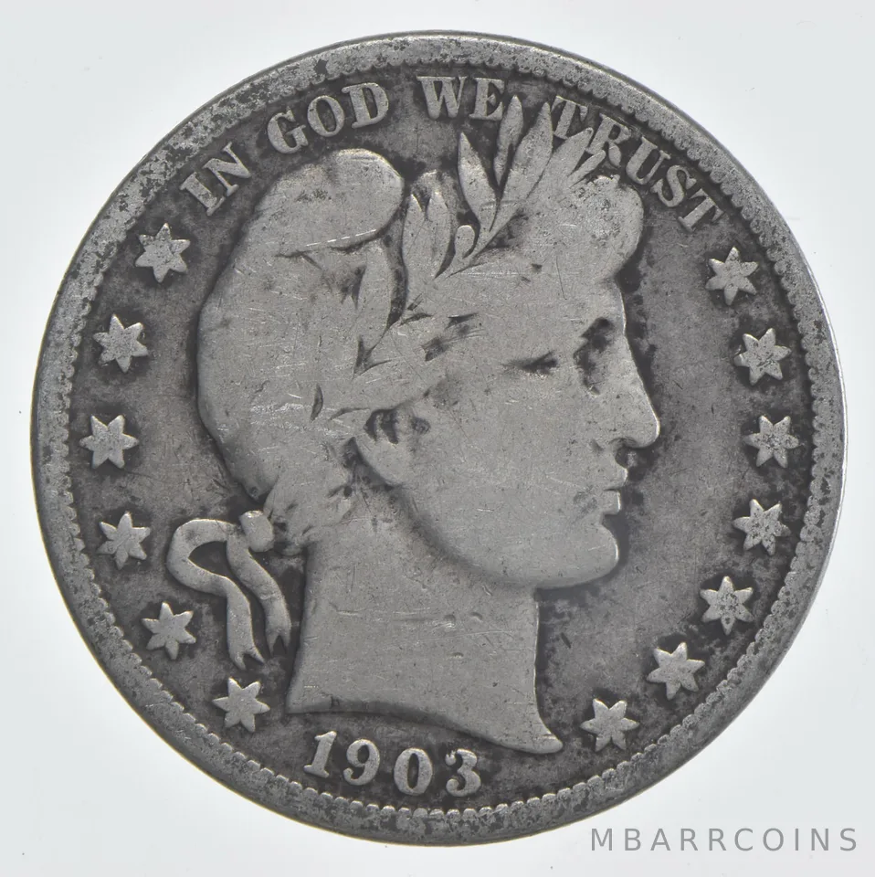 1903-O Barber Half Dollar 90% Silver VG Condition