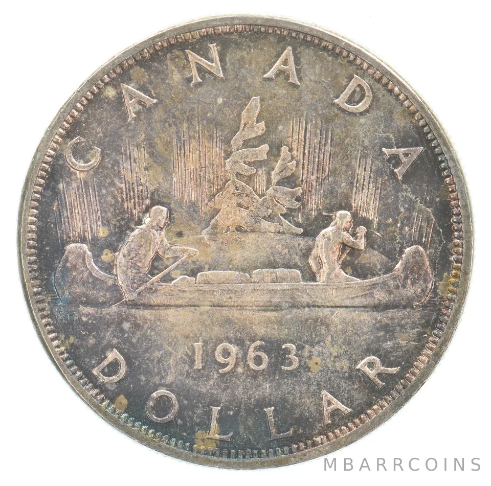 1963 Canada 1 Dollar Silver Beautiful Tone *4304