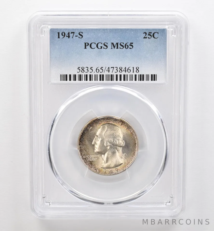 1947-S Washington Quarter MS65 PCGS Beautiful Tone *9263