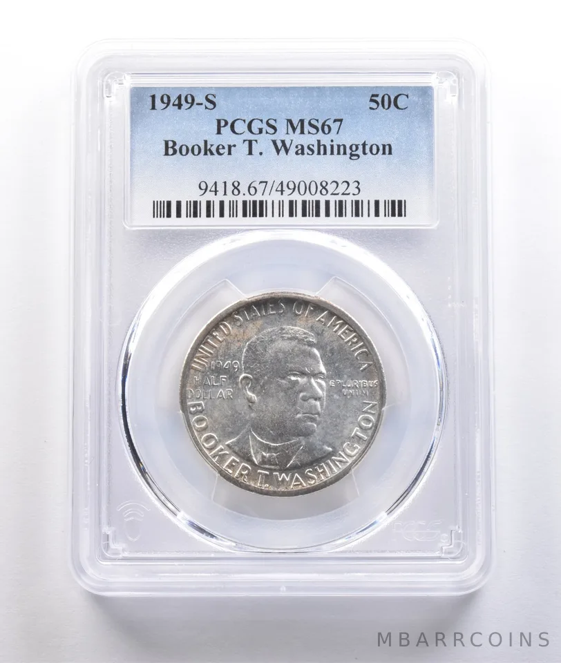 1949-S Booker T Washington Commemorative Half Dollar MS67 PCGS *6790