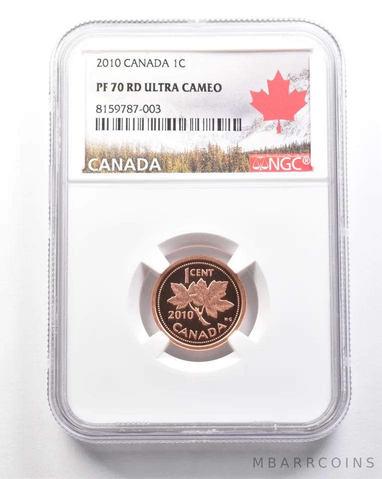 2010 Canada 1 Cent PF70 RD UCAM NGC *7429