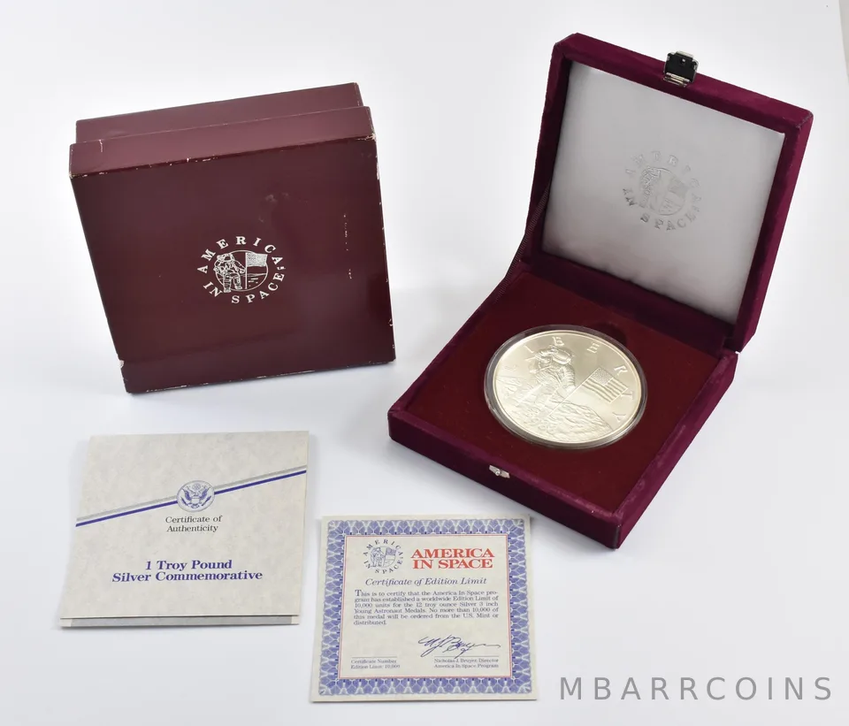 1988 Young Astronaut Silver Medal 1 Troy Pound W/ OGP *4301