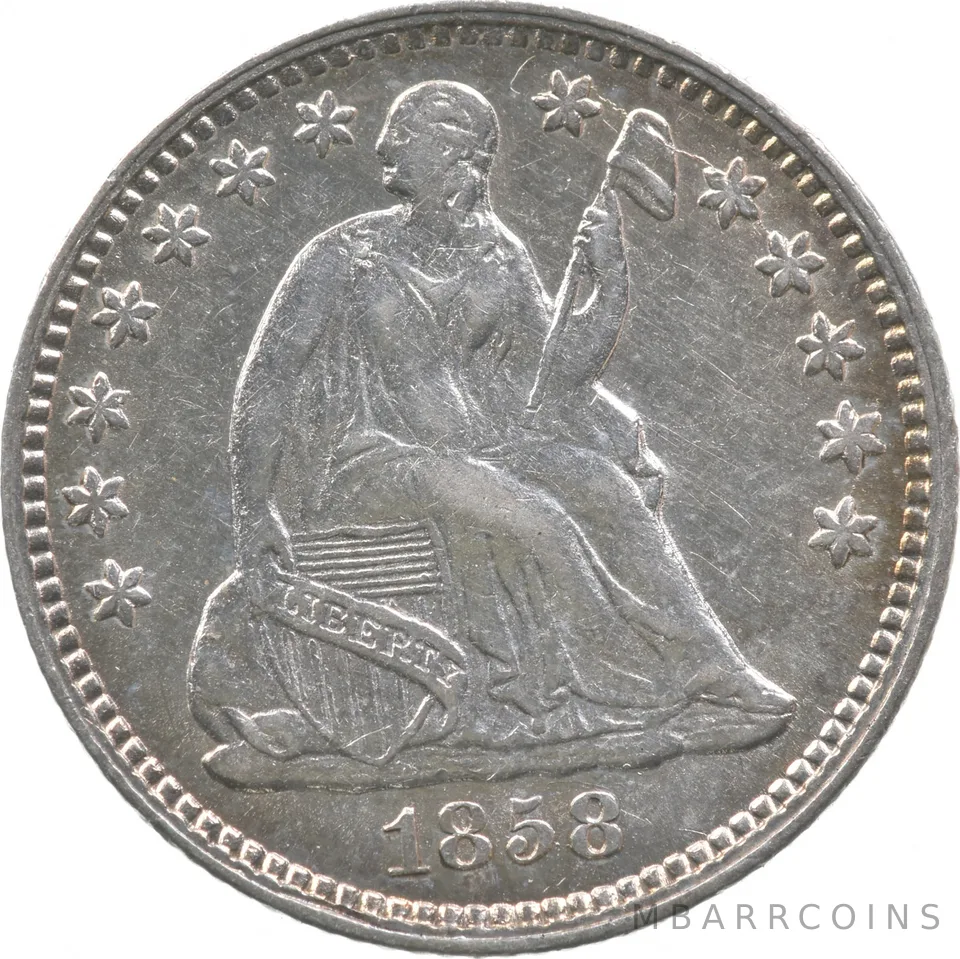 1858 Seated Liberty Half Dime *5498