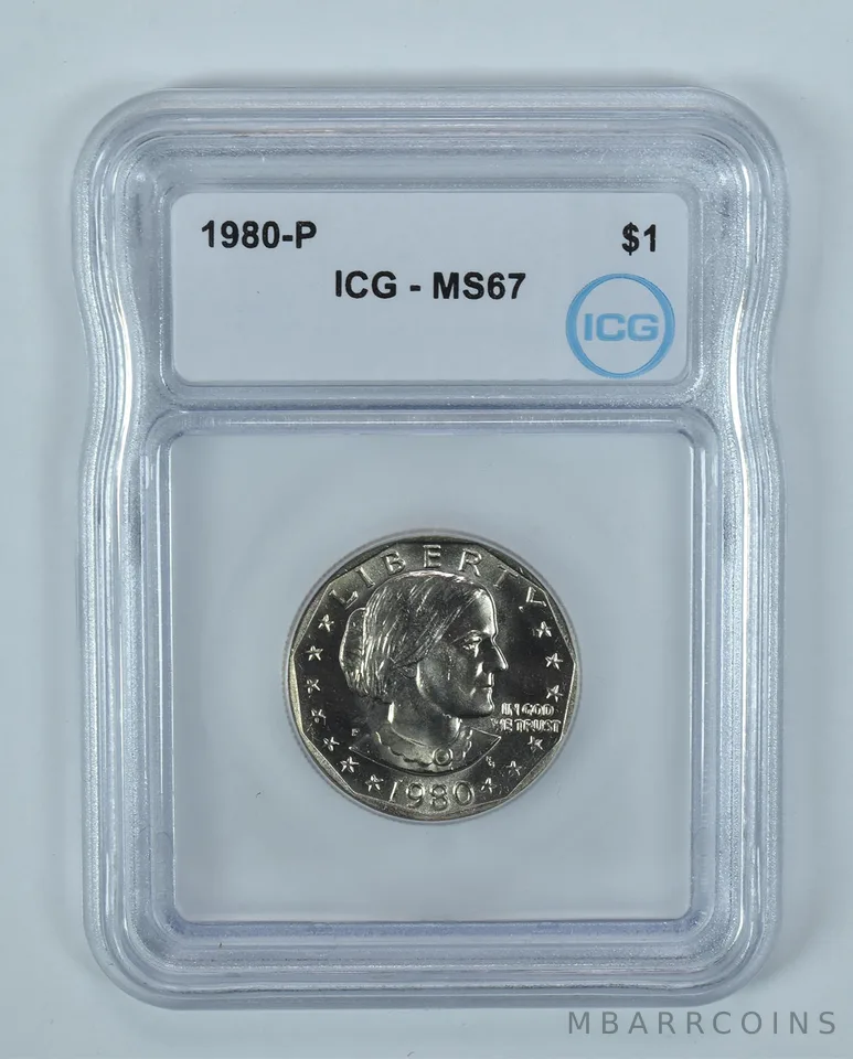 1980-P Susan B Anthony $1 MS67 ICG