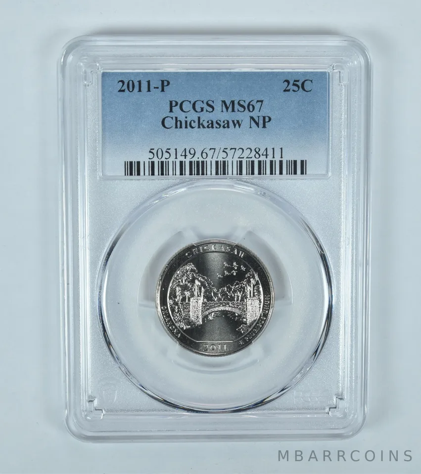 2011-P Washington Quarter ATB Chickasaw MS67 PCGS