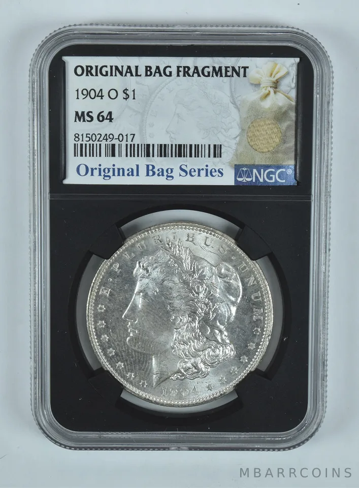 1904-O Morgan Silver Dollar Original Bag Fragment MS64 NGC