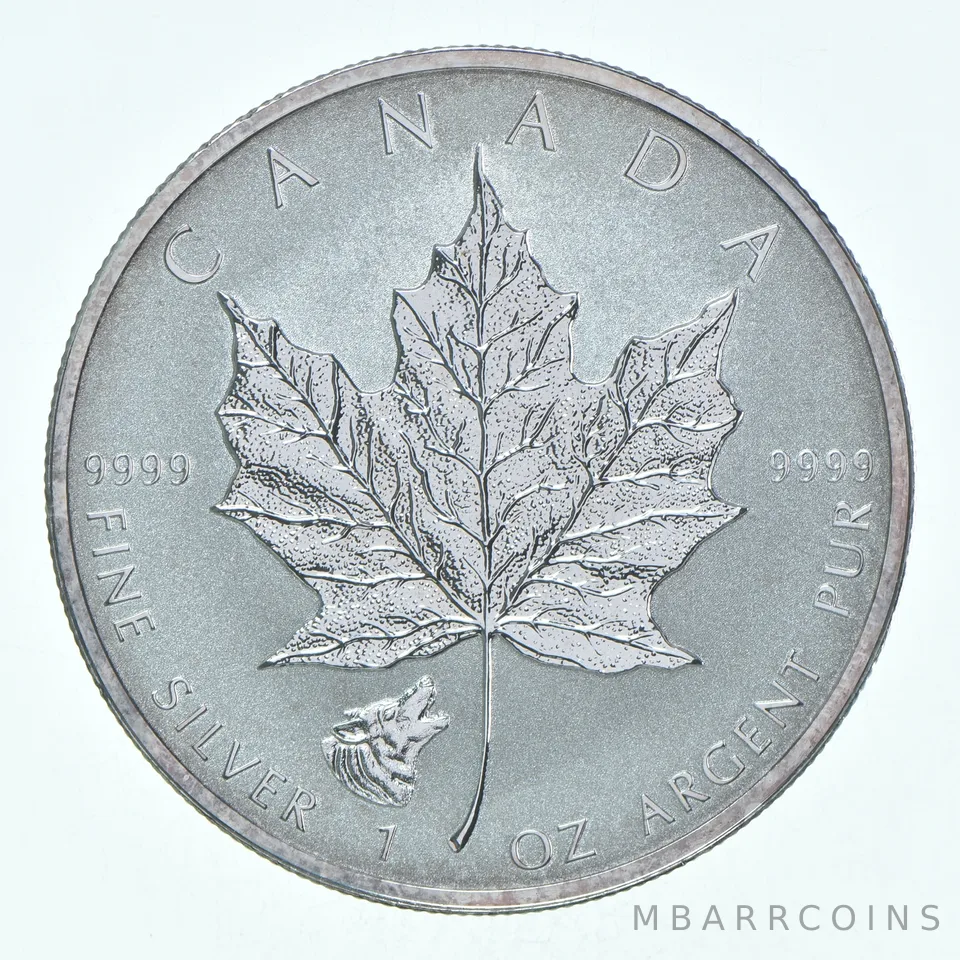2016 Canada 5 Dollars Silver Maple Leaf Wolf Privy Reverse Proof 1 Oz