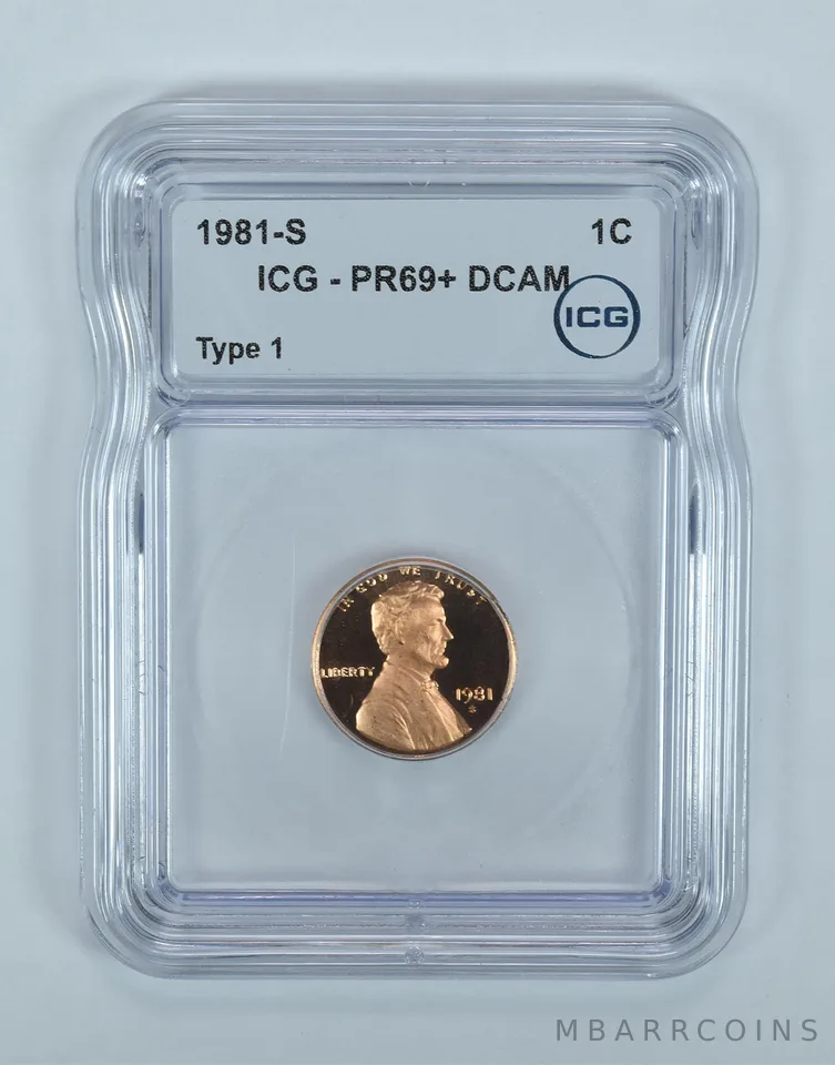 1981-S Lincoln Memorial Cent Type 1 PR69+ PLUS DCAM ICG