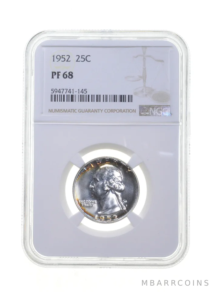 PF68 1952 Washington Quarter - Graded NGC a4314