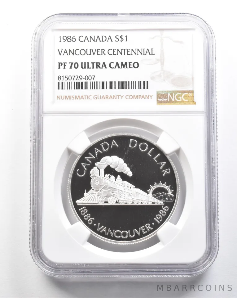 1986 Canada Silver Dollar Vancouver Centennial PF70 UCAM NGC *7435