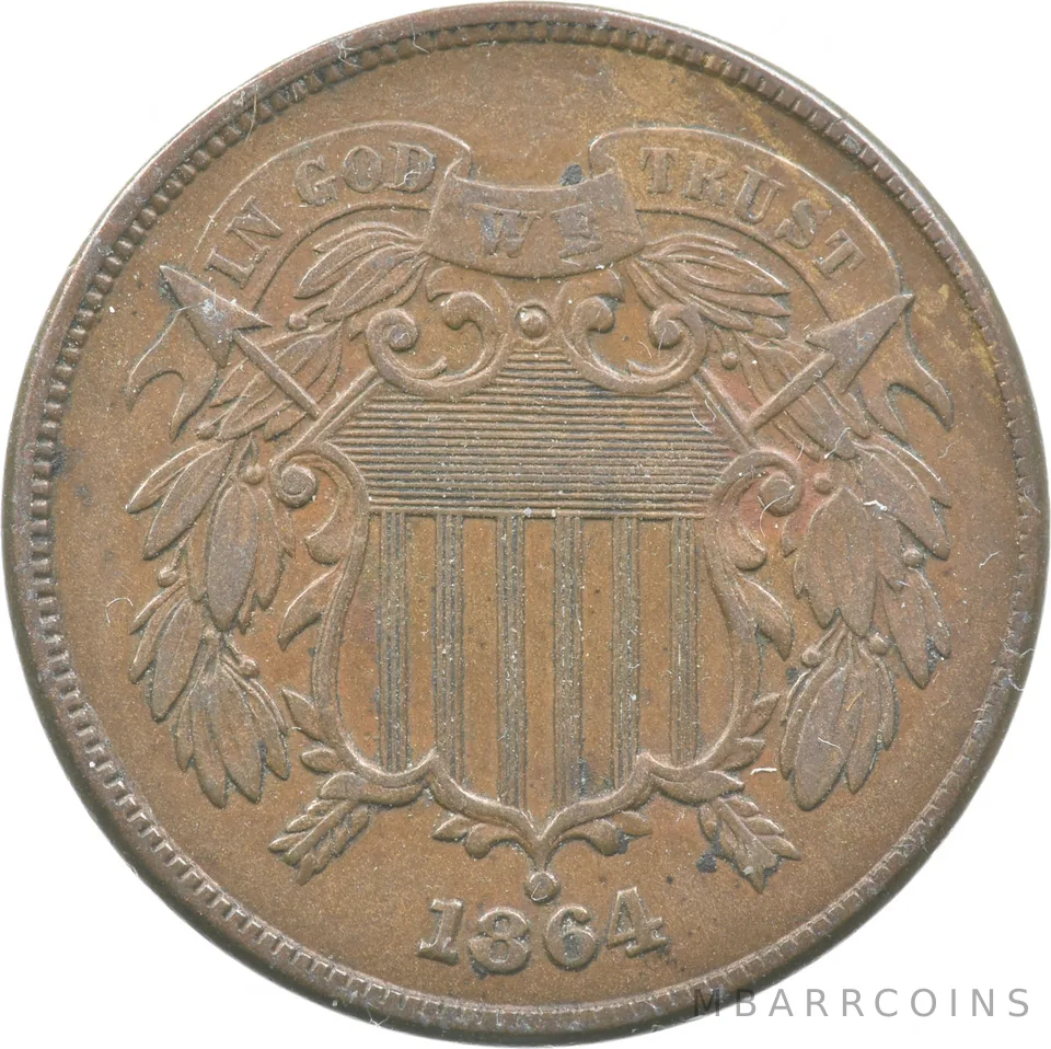 1864 Shield Two Cent Piece *6910