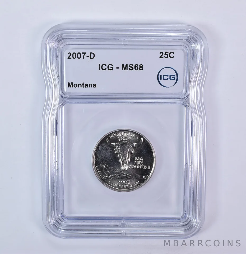 2007-D Washington State Quarter Montana MS68 ICG