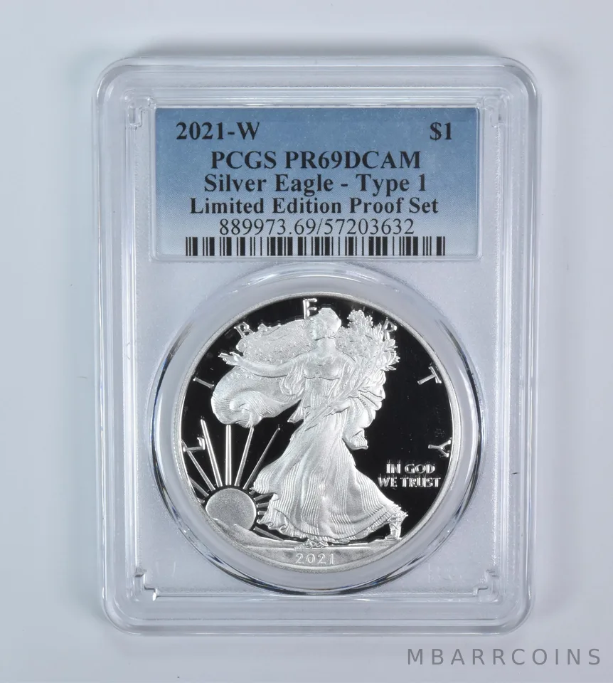 2021-W American Silver Eagle Type 1 Limited Edition Set PR69 DCAM PCGS
