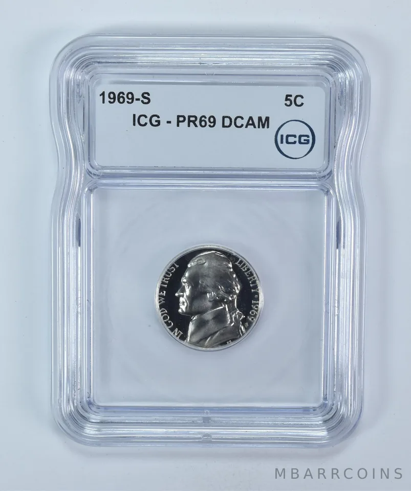 1969-S Jefferson Nickel PR69 DCAM ICG