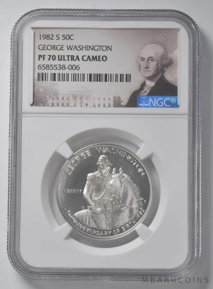 1982-S George Washington Commemorative Half Dollar PF70 NGC Special Lbl