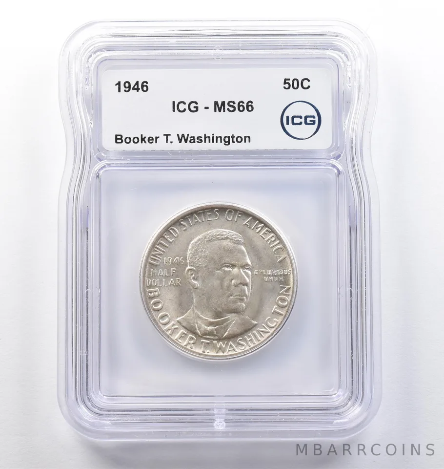 1946 Booker T Washington Commemorative Half Dollar MS66 ICG *0159