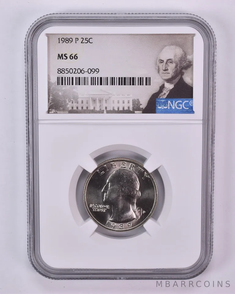 1989-P Washington Quarter MS66 NGC Special Label