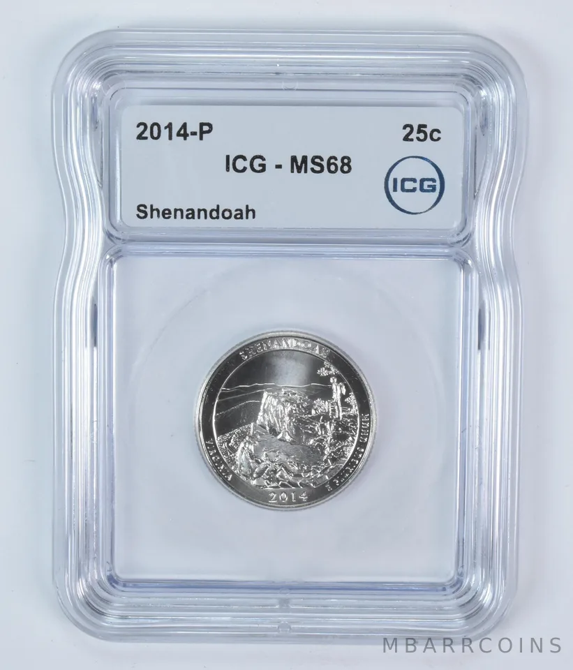 2014-P Washington Quarter ATB Shenandoah MS68 ICG