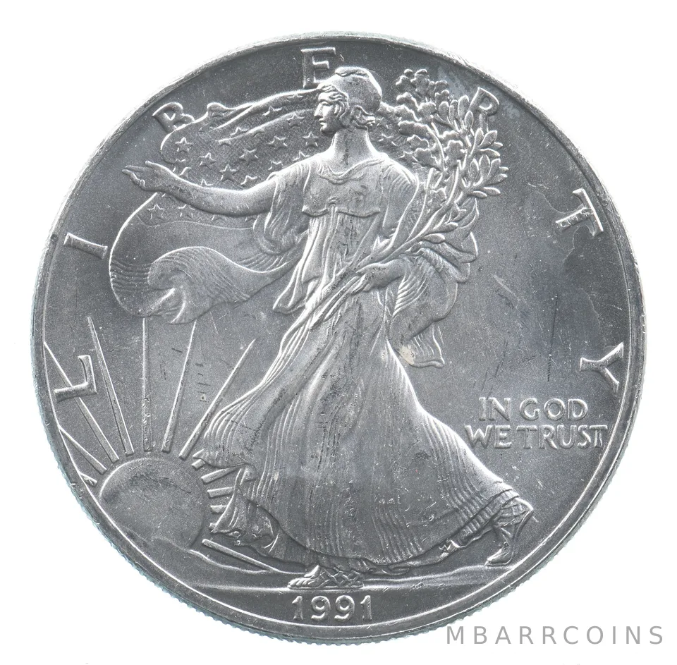 Better Date 1991 American Silver Eagle 1 Troy Oz .999 Fine Silver *752